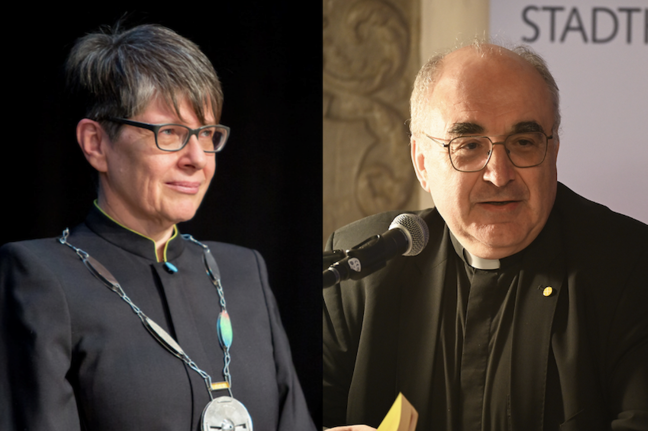 Profilbilder: Rektorin Andrea Seel und Bischof Wilhem Krautwaschl