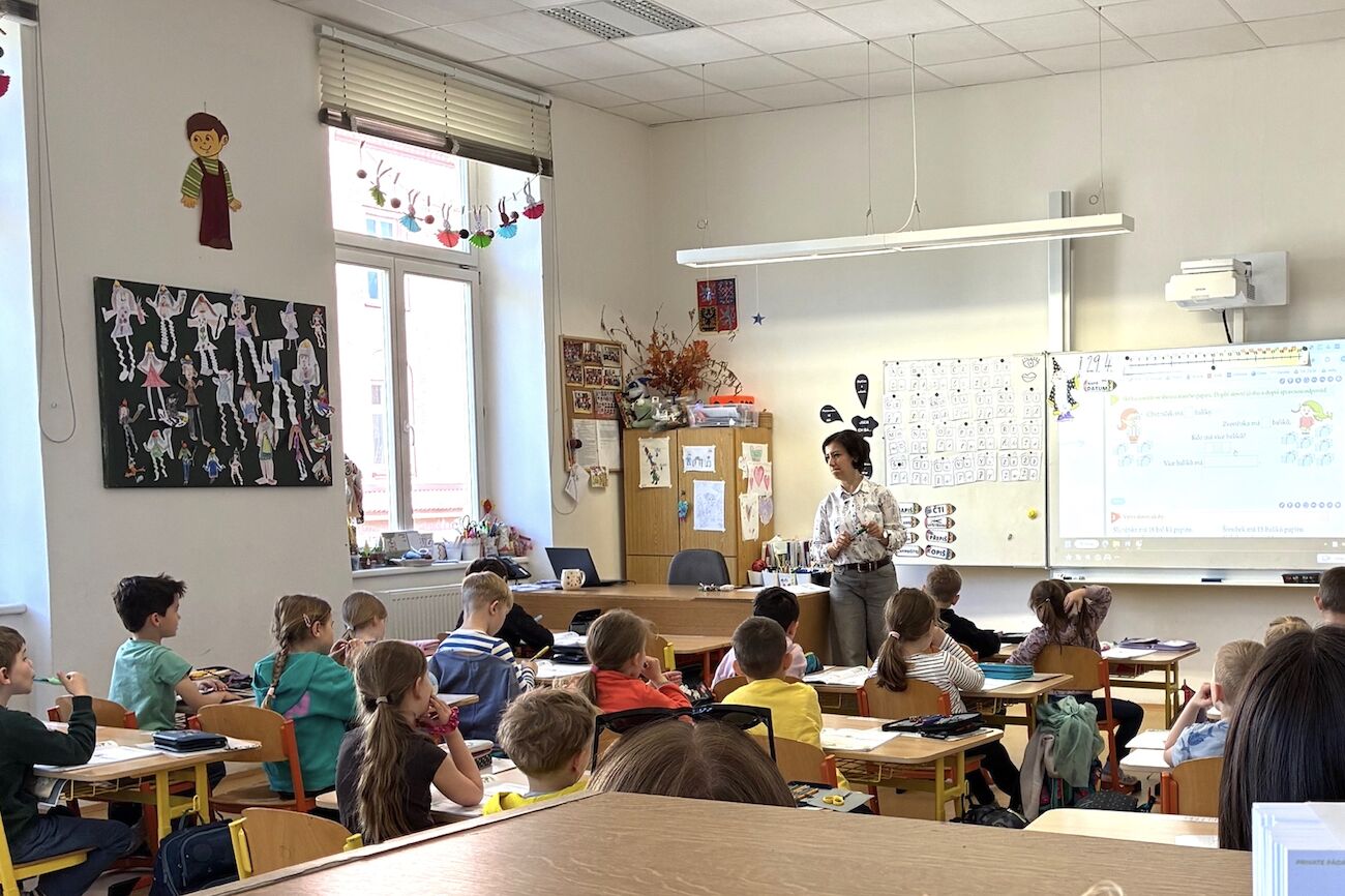 Schulklasse einer Grundschule in Brünn