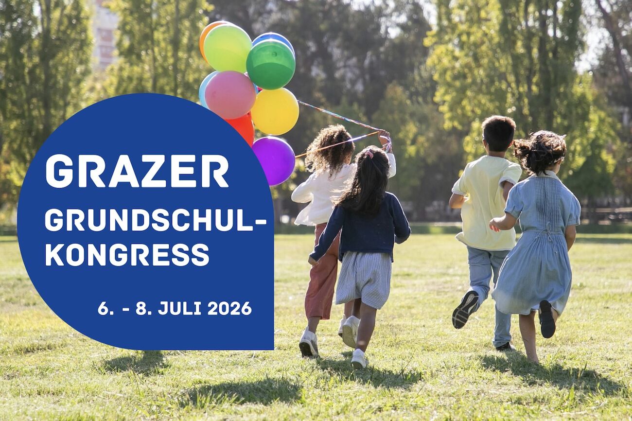 Dekorativbild: laufende Kinder auf einer grünen Wiese
