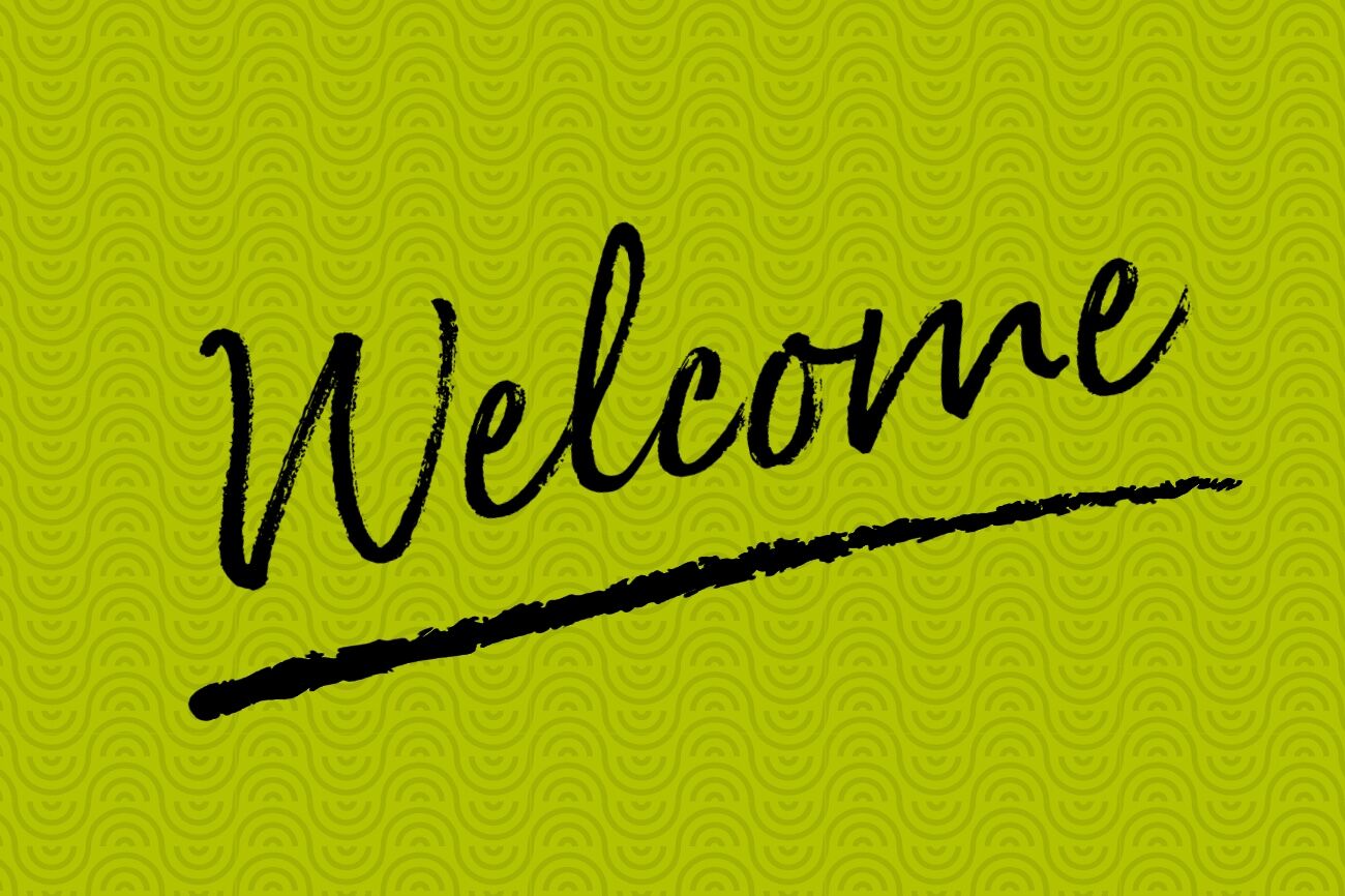 Dekorativbild Aufschrift "Welcome"
