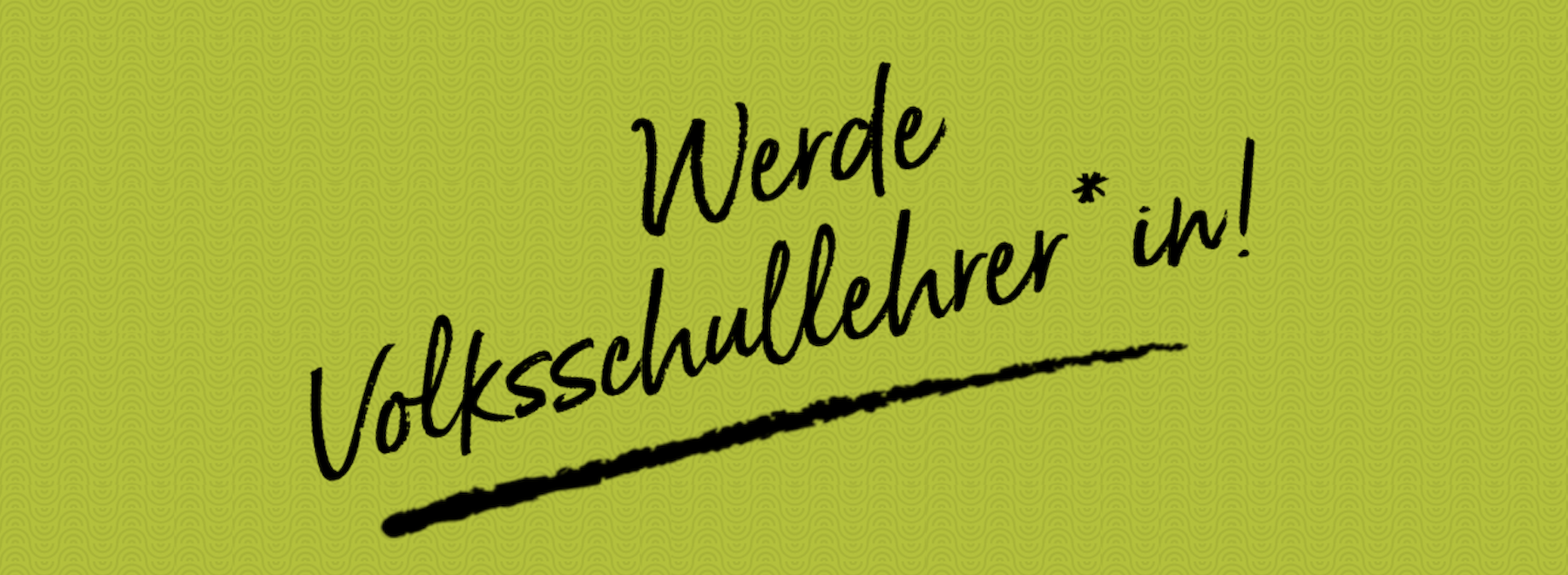 Dekorativbild: Logo "Werde Volksschullehrer*in!"